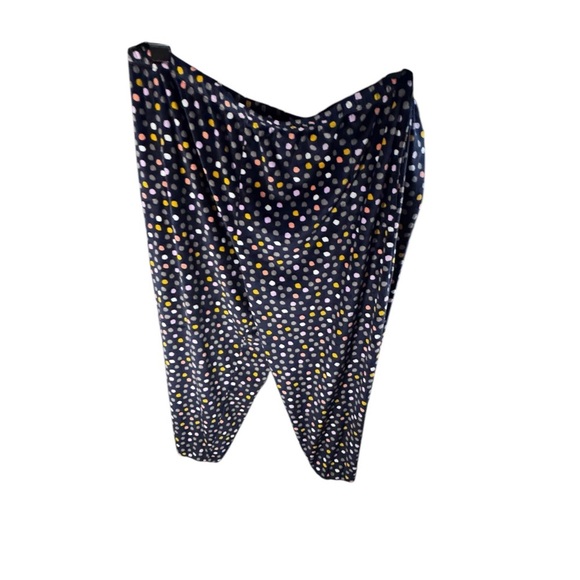 Cuddle Duds Lounge Set Velour  Navy Blue Polka Dot 3X 2 PC Pants Top Jogger p22 - Picture 3 of 5